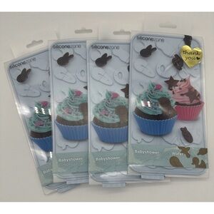 Lot Of Baby Shower Silicone Fondant Cake Mold Soap Craft Chocolate Baking Tool